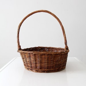 vintage wicker handle basket