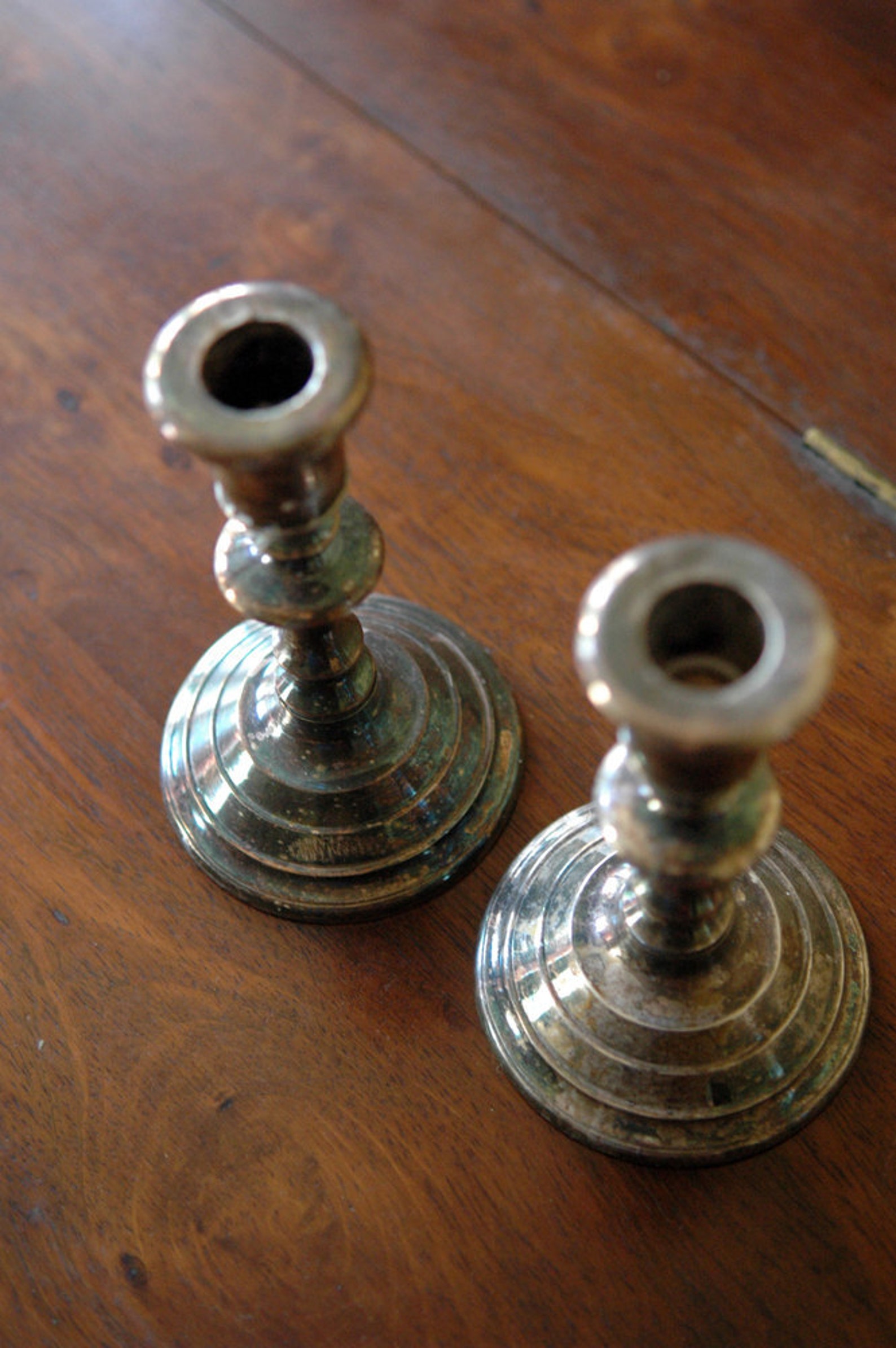Antique Silver Candlestick Holders // Dining Etsy