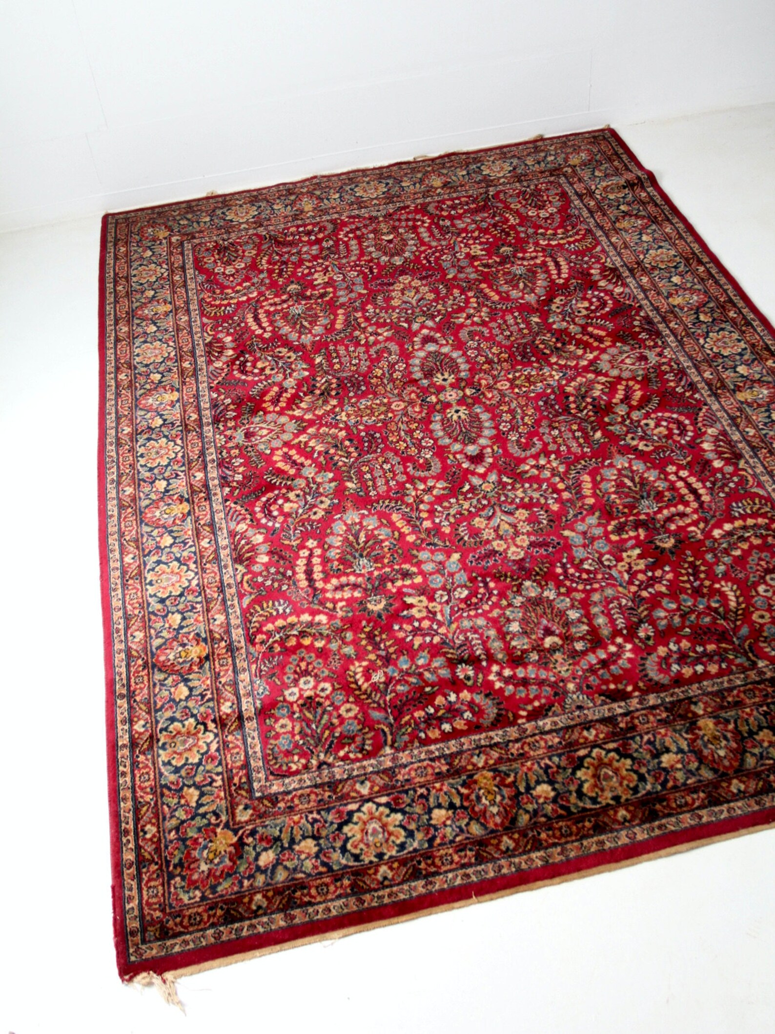 Vintage Karastan Wool Rug Sarouk Style 9 X 12 Etsy