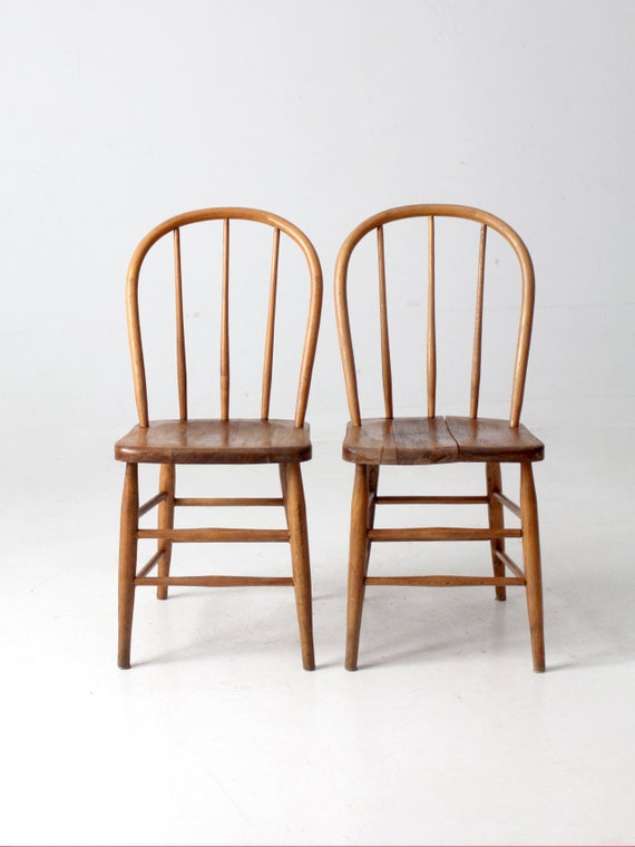 ダイニングチェア UK Vintage chair Vintage Spindle Back Dining Chairs Pair - Etsy