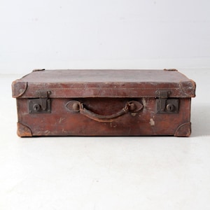 antique leather suitcase