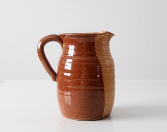 vintage handmade studio pottery pitcher
