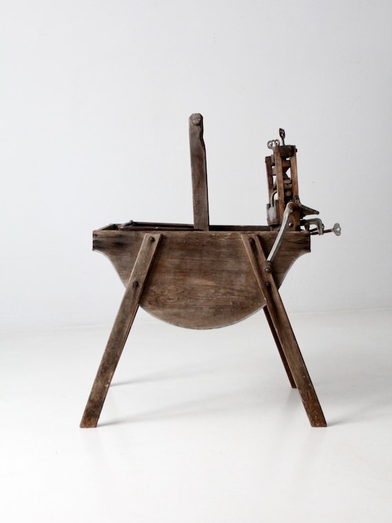 Jouet Ancien Lessiveuse Machine à Laver En Tôle – Années 1930