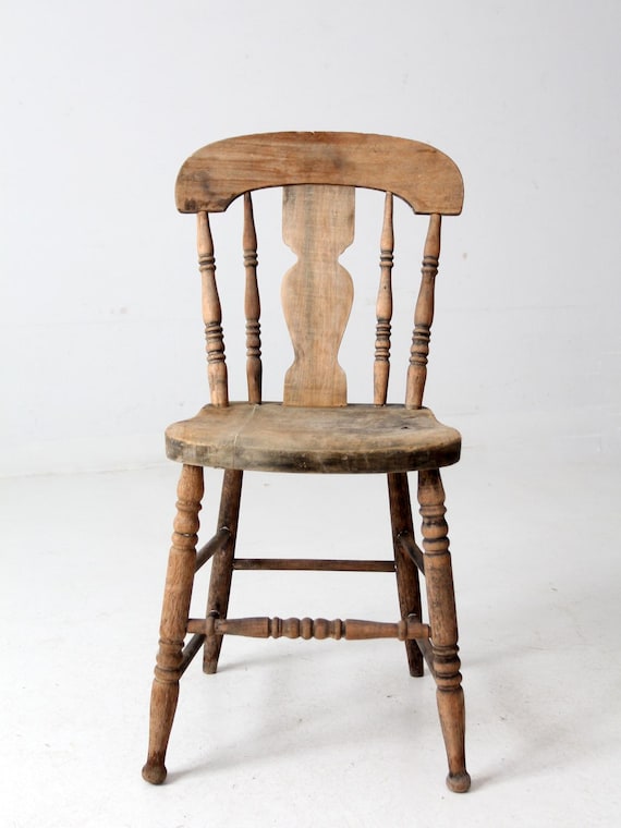 Antique Splat Back Rustic Windsor Chair - Etsy