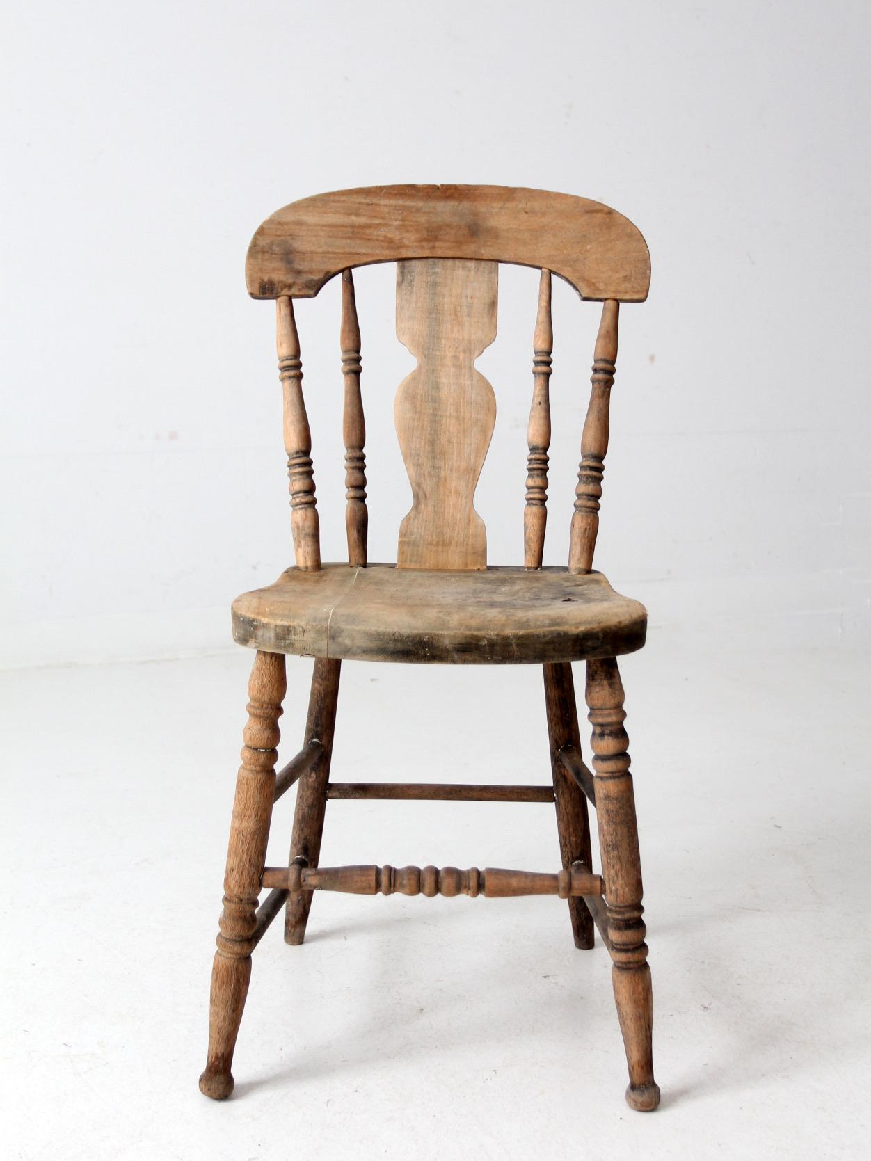 Antique Splat Back Rustic Windsor Chair - Etsy