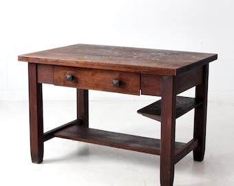 antique Mission oak desk
