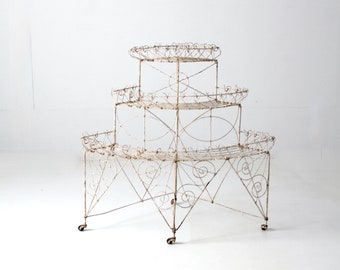 Victorian wire plant stand