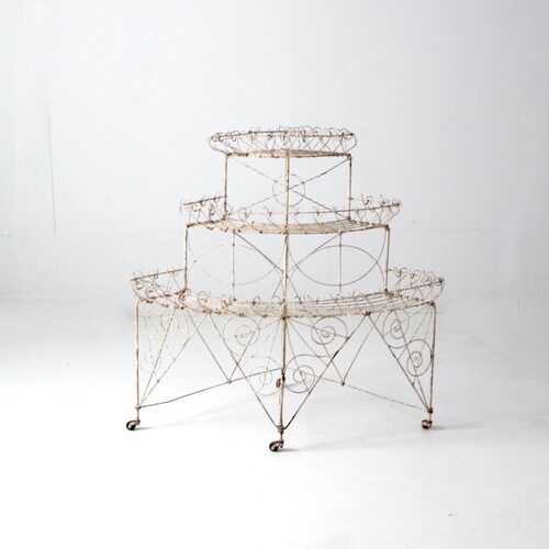 Victorian Cast Iron Plant Stand Antique Swing Arm Plant Stand Etsy