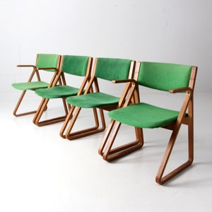 mid-century Stow Davis "triangle" chairs set of 4