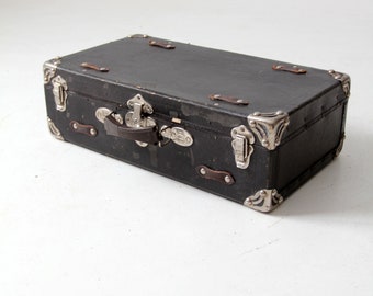VintageビンテージSamsoniteサムソナイトLeather Trunk Vintage Samsonite Tan Suitcase Hard Case No Key | eBay