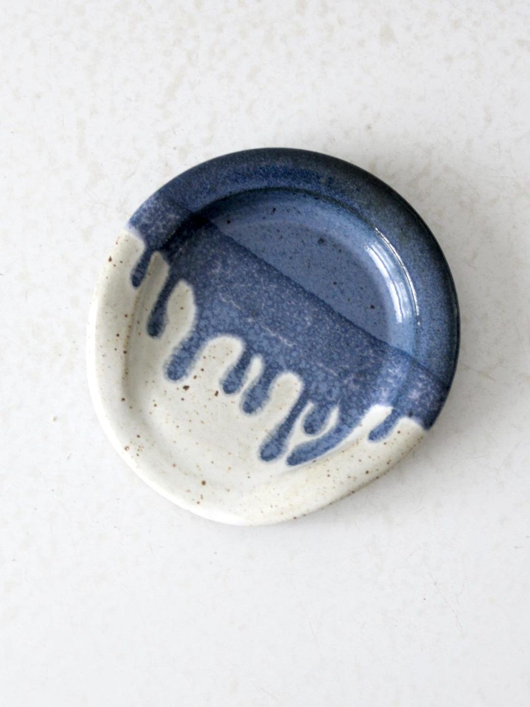 Vintage Studio Pottery Spoon Rest Plate - Etsy