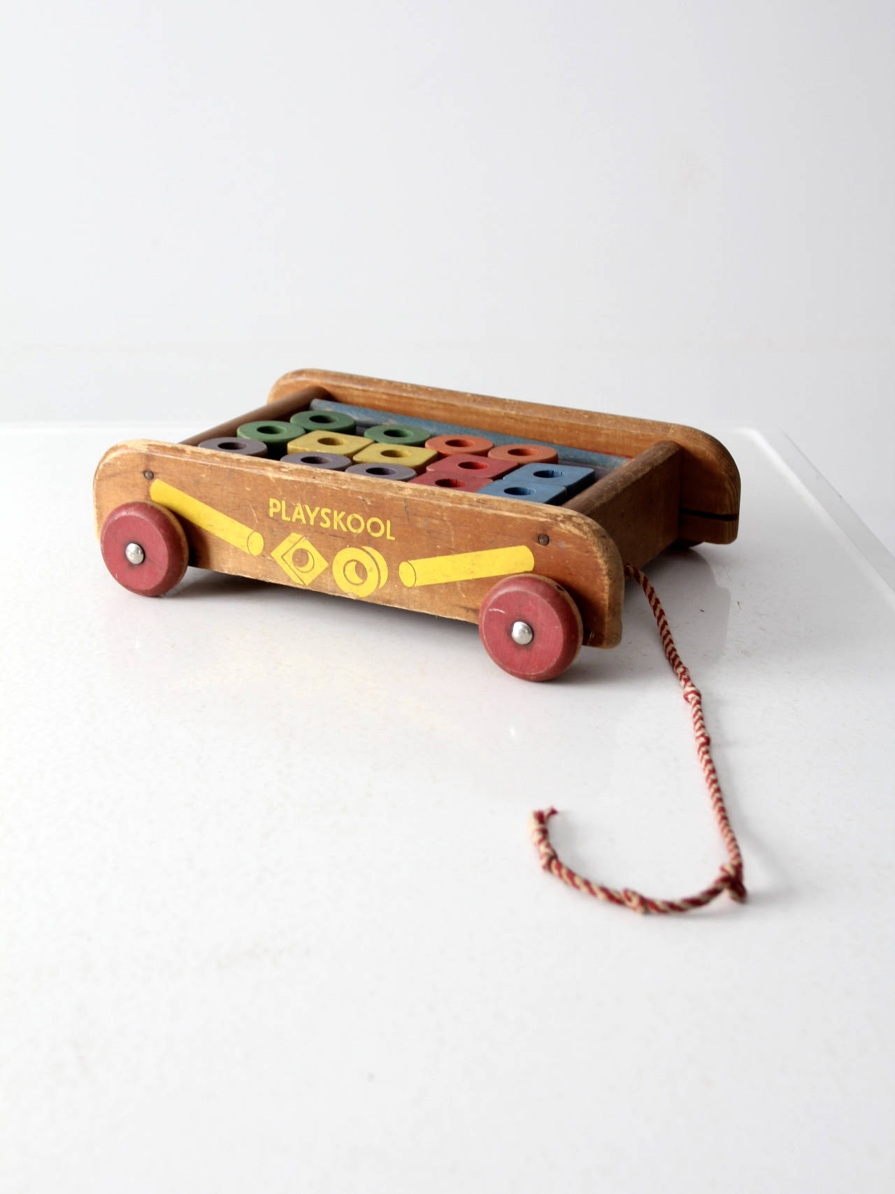 Vintage Playskool Wooden Block Wagon: 20-piece Toy Set - Etsy