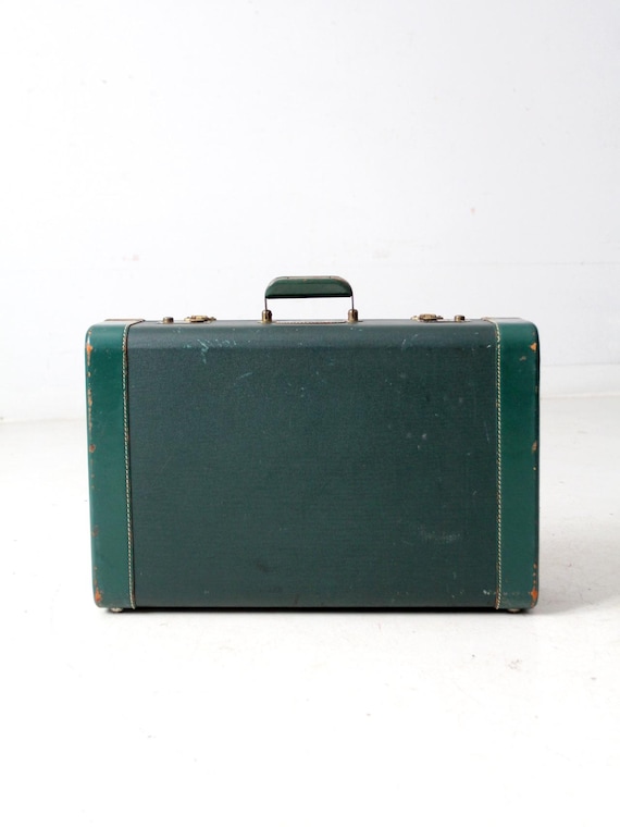 Mid-century Green White Star Suitcase - Etsy Israel