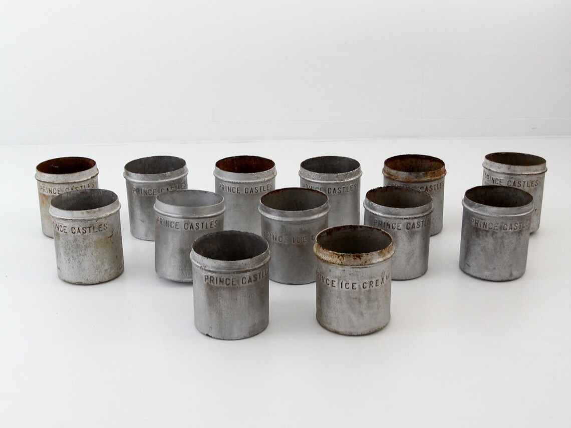 Antique Metal Ice Cream Bucket Prince Castles Ice Cream Etsy