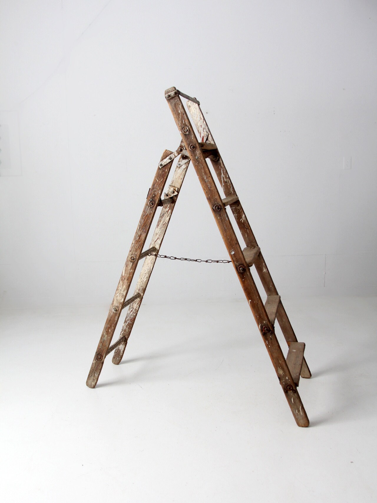 Vintage Rustic A-frame Folding Ladder - Etsy