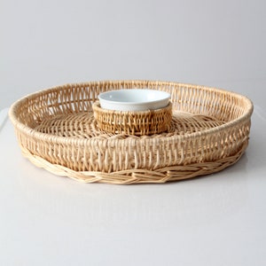 Woven Tray & Dip Cup Set