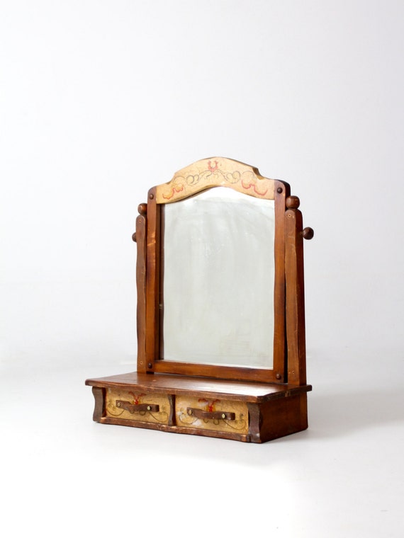 Antique dresser top mirror deals
