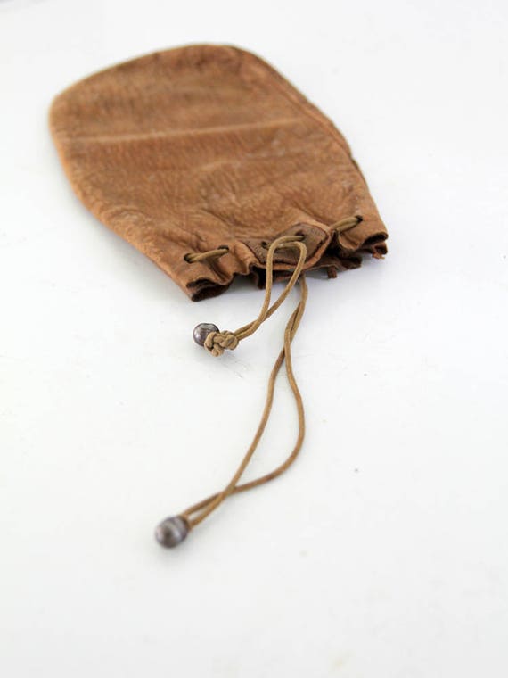 vintage leather money bag