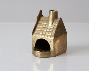 mid-century brass "house" ashtray