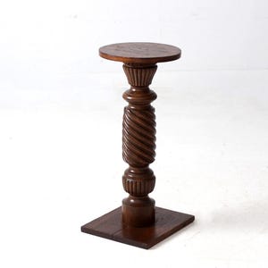 antique wooden pedestal stand