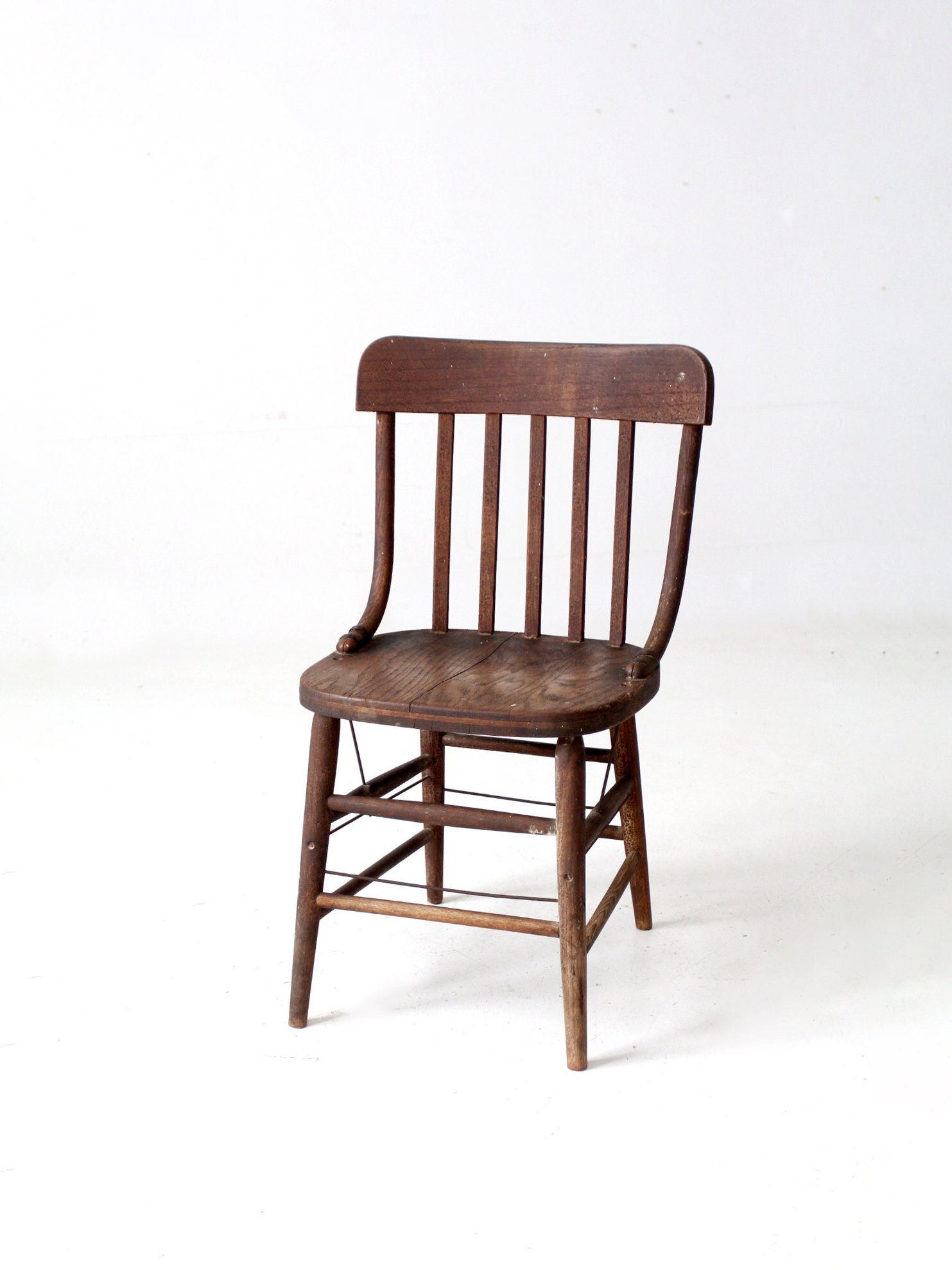 Vintage Slat Back Chair - Etsy