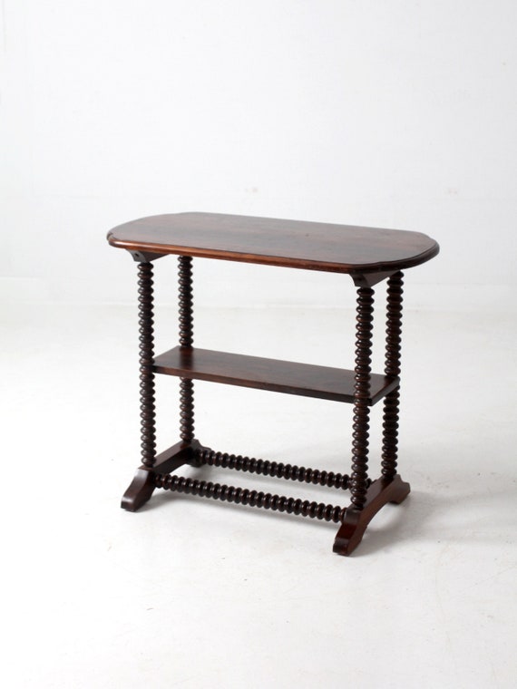 Turned leg antique Cafe table ろくろ脚 Antique Spool Leg Side Table - Etsy