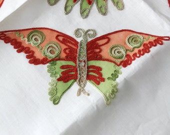 ヴィンテージの刺繍入りテーブルクロス - Etsy 日本
