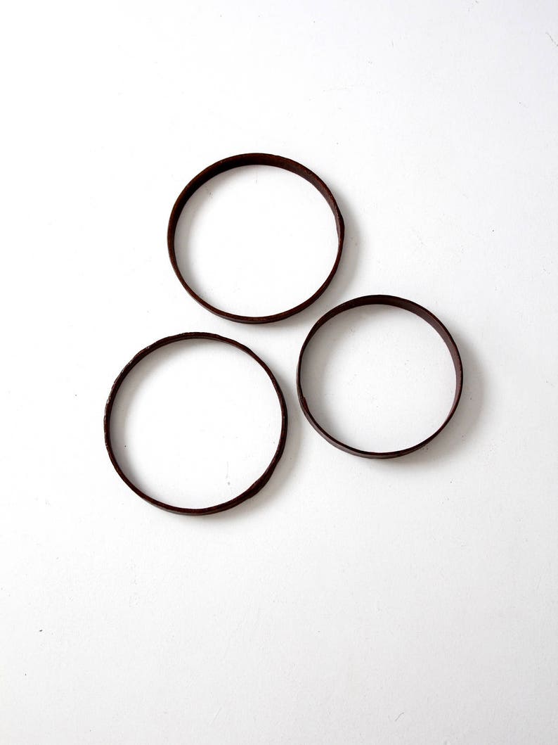 antique iron rings collection of 3 image 1