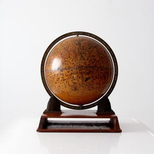 vintage Rand McNally Terrestrial Art Globe