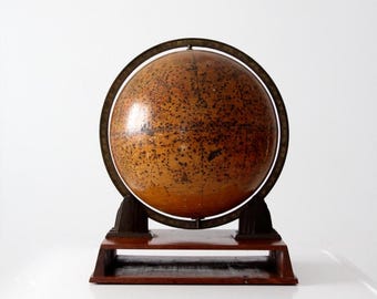 vintage Rand McNally Terrestrial Art Globe
