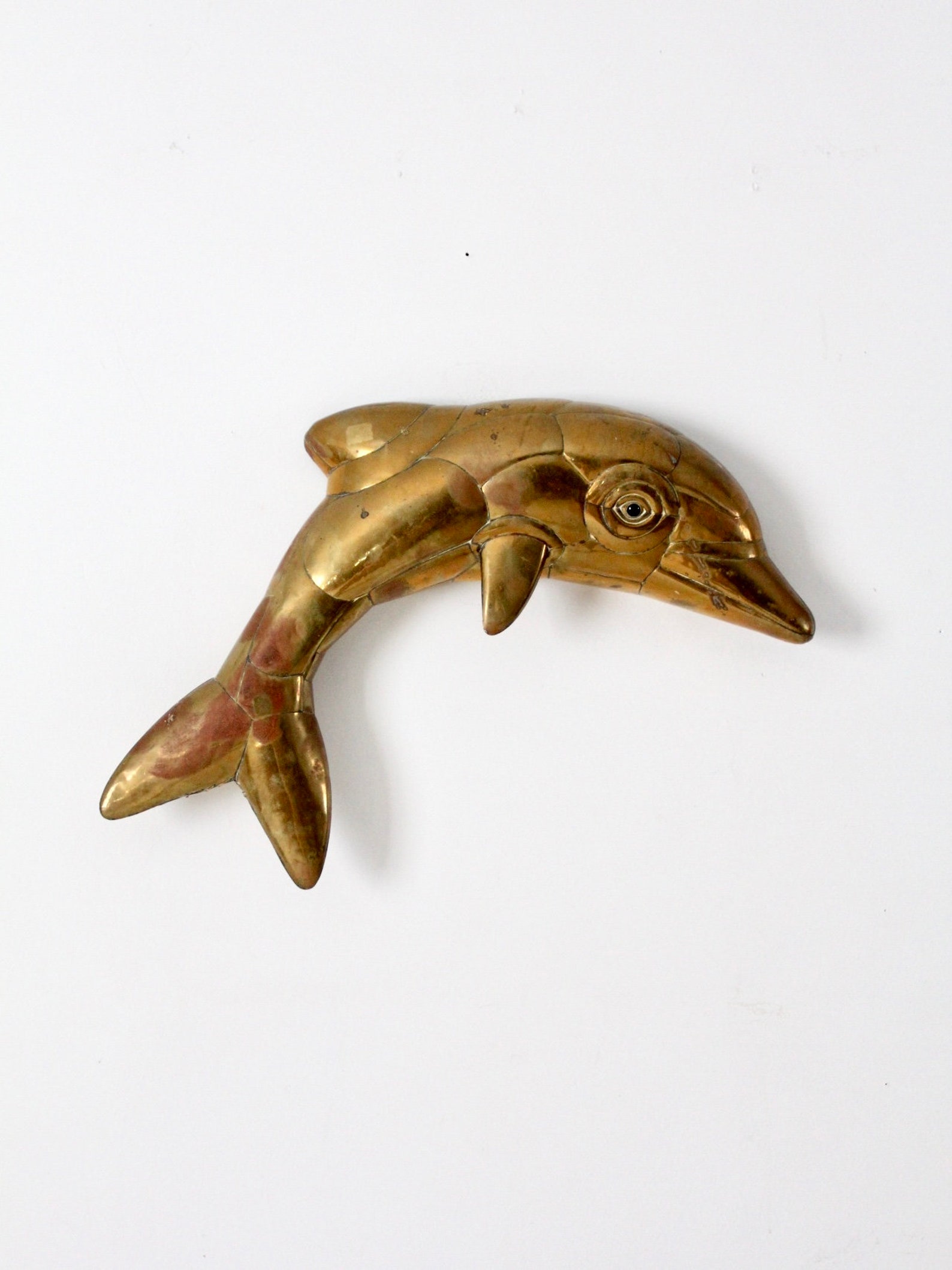 Midcentury Brass Dolphin Wall Decor Etsy