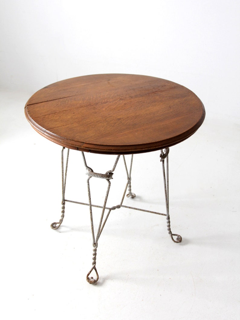 Antique Ice Cream Parlor Table and Chairs Art Nouveau Table Etsy