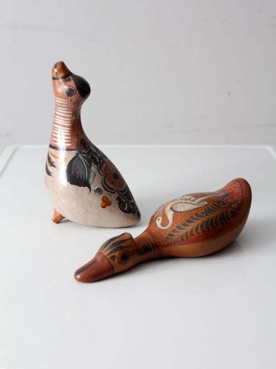 ヴィンテージのトナラ鳥｜メキシコの手描き民芸陶器 - Etsy 日本