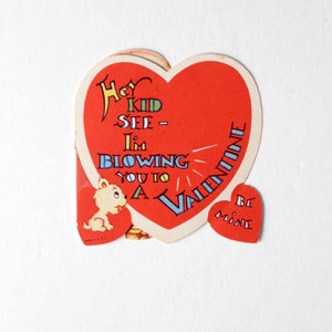 vintage Valentine&#39;s Day card, 1930s fold out card