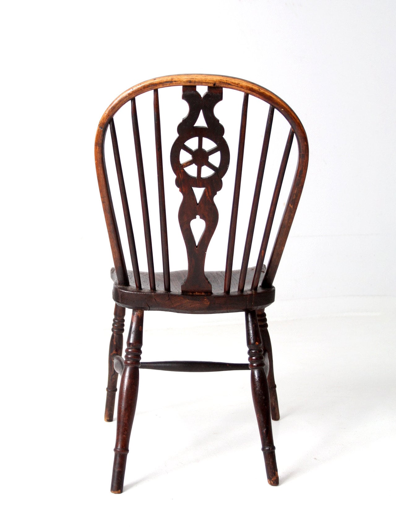 Antique Wheel Back Windsor Chair - Etsy