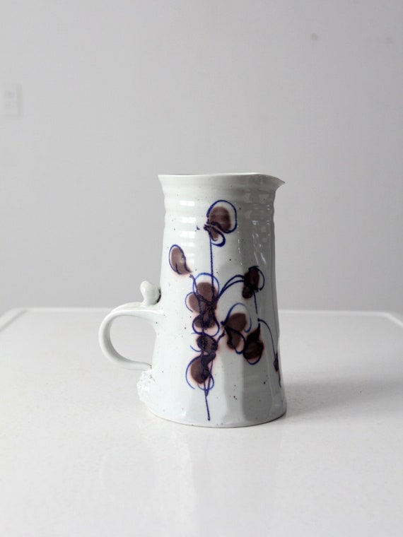 vintage handmade studio pottery pitcher