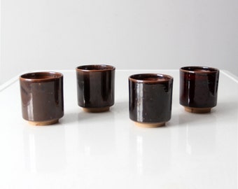 set of 4 vintage studio pottery cups