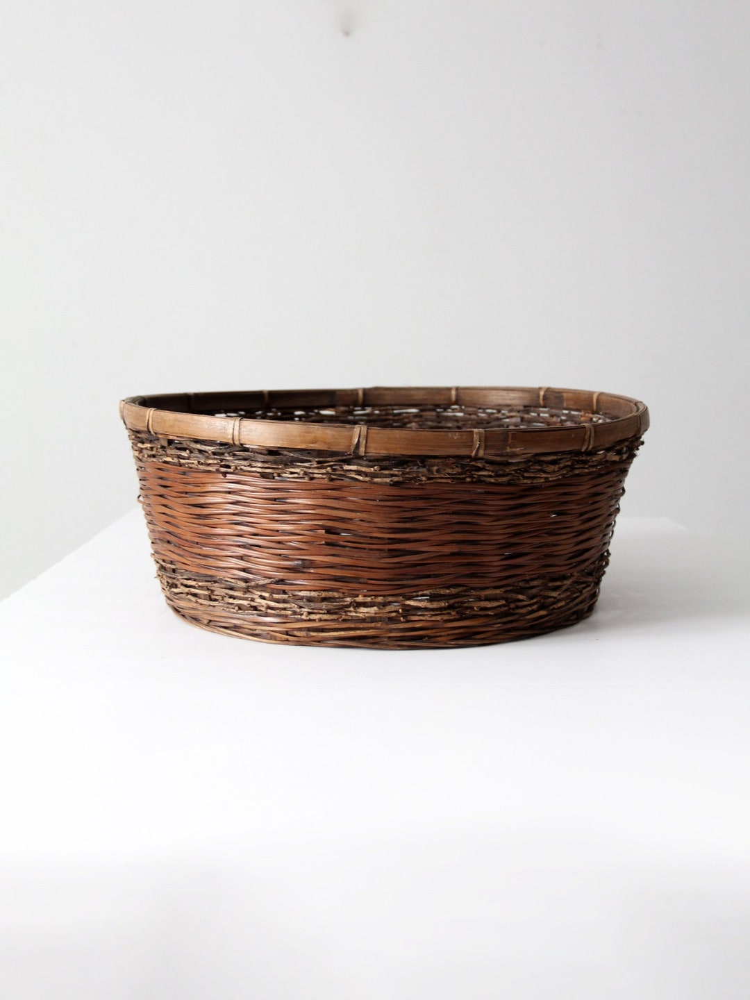 Rectangle Reed Baskets Vintage Woven Reed Basket - Etsy