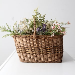 vintage wicker gathering basket
