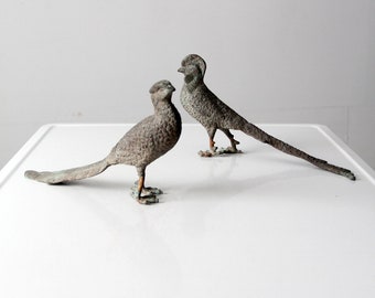 ヴィンテージ 日本製 雉 鳥 置物 ペア 金属彫刻 6インチ - Etsy 日本
