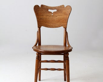 Antique Bentwood Chair With Cutout Back - Etsy