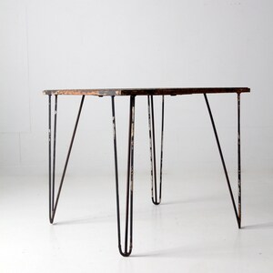 mid-century hairpin leg iron table image 5