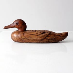 vintage hand-carved wooden duck decoy