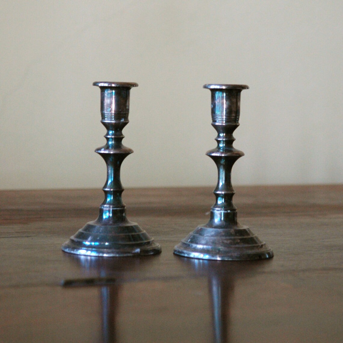 Antique Silver Candlestick Holders // Dining Etsy