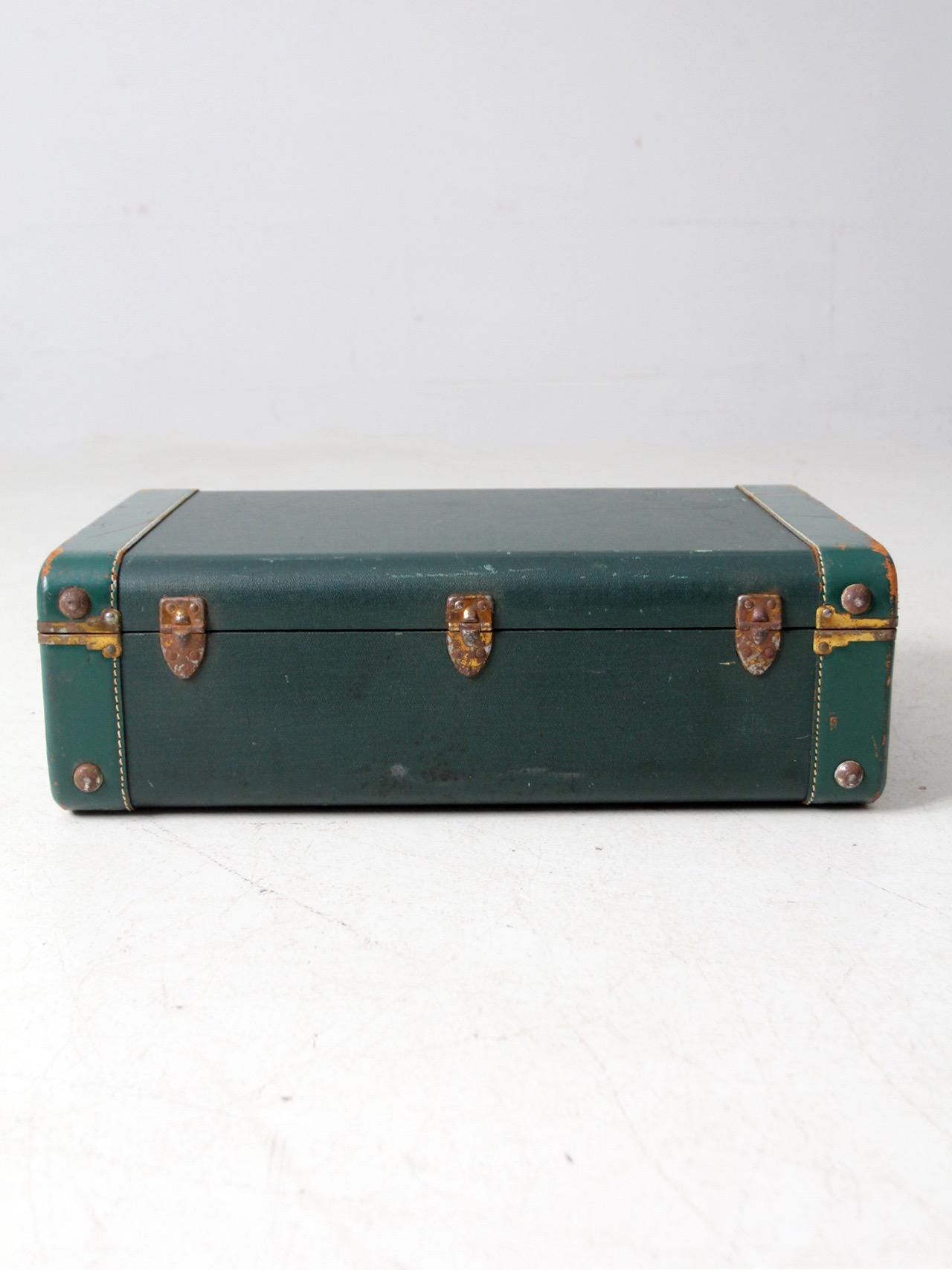 Mid-century Green White Star Suitcase - Etsy Israel