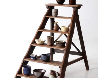 antique stair shelves
