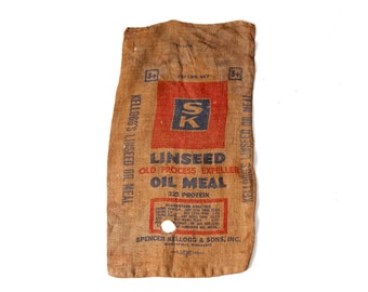 vintage Kelloggs burlap sack