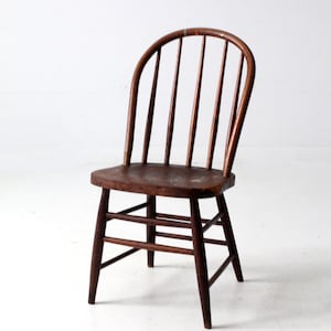 antique farmhouse spindle back dining chair