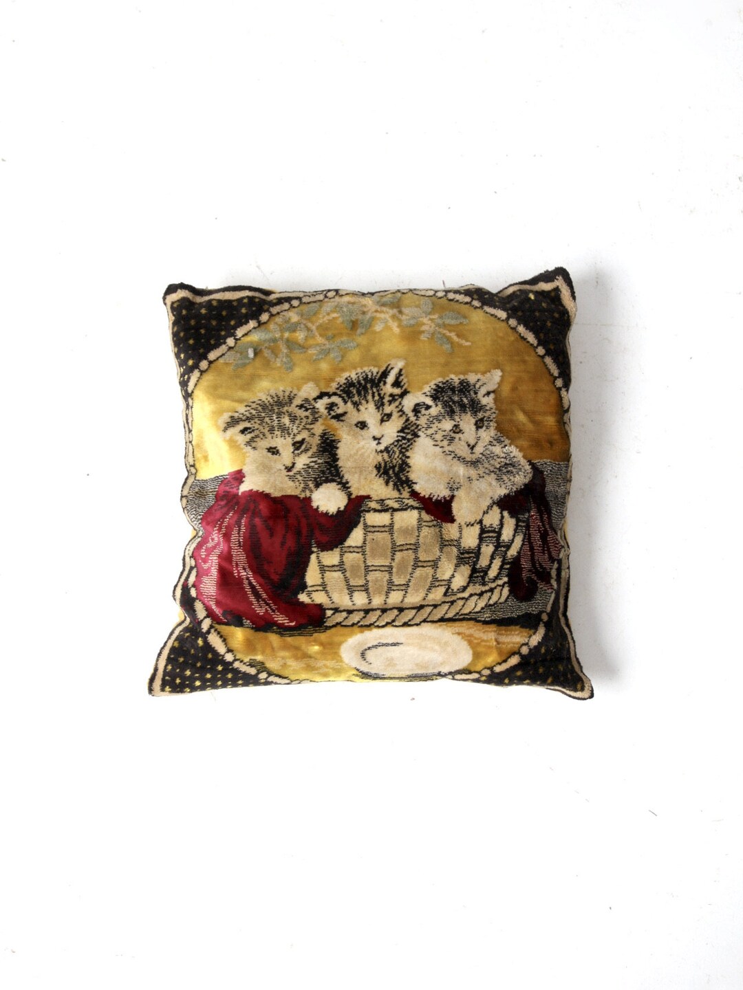 Vintage Italian Tapestry Pillow Etsy
