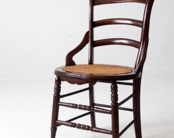 Antique Victorian Cane Seat Chair Etsy